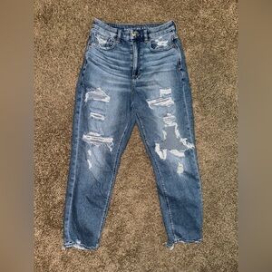 American Eagle Outfitters Ripped Curvy Mom Jeans